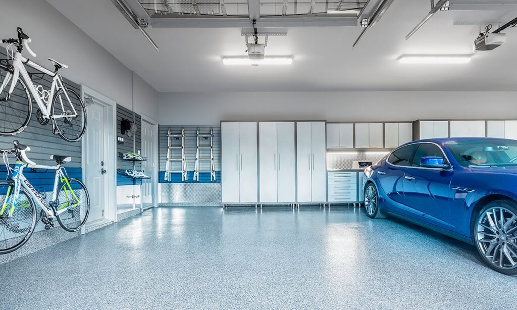 Canton, MI Concrete Coating in a garage